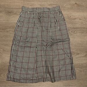 Vintage Bonnie & Norma Houndstooth Midi Skirt Size 10
